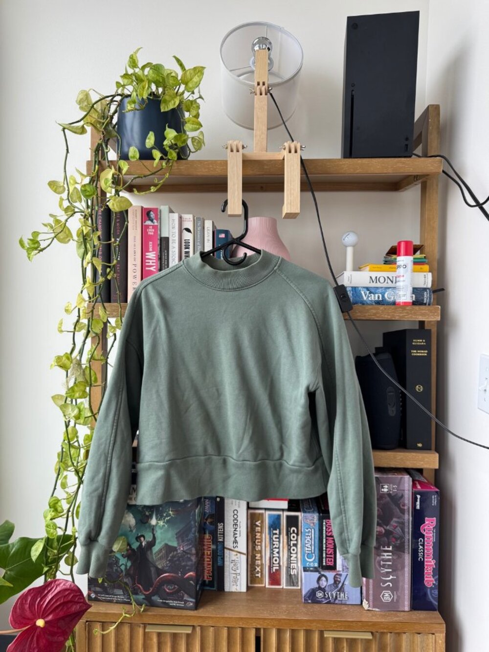 Everlane Sage Green Organic Cotton Crewneck Sweatshirt